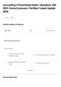 Accounting II Final Study Guide &vert; Questions with&NewLine;100&percnt; Correct Answers &vert; Verified &vert; Latest Update&NewLine;2026