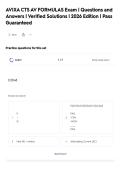 AVIXA CTS AV FORMULAS Exam &vert; Questions and&NewLine;Answers &vert; Verified Solutions &vert; 2026 Edition &vert; Pass&NewLine;Guaranteed&NewLine;