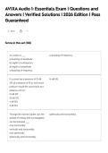 AVIXAAudio 1&colon; Essentials Exam &vert; Questions and&NewLine;Answers &vert; Verified Solutions &vert; 2026 Edition &vert; Pass&NewLine;Guaranteed
