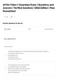 AVIXAVideo 1&colon; Essentials Exam &vert; Questions and&NewLine;Answers &vert; Verified Solutions &vert; 2026 Edition &vert; Pass&NewLine;Guaranteed