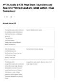 AVIXAAudio 2&colon; CTS Prep Exam &vert; Questions and&NewLine;Answers &vert; Verified Solutions &vert; 2026 Edition &vert; Pass&NewLine;Guaranteed