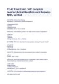 POAT Final Exam 2023 Questions & Answers &vert; Prosthetics & Orthotics Assessment and Treatment &lpar;POAT&rpar; Comprehensive Study Guide &vert; Amputations&comma; Prosthetics&comma; Gait Deviations&comma; K-Levels & Residual Limb Management
