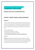 NR-509 Advanced Physical Assessment &ndash; &NewLine;COMPREHENSIVE QUESTION BANK