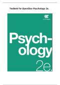 Updated Latest 2026&ndash;2027 Test Bank For OpenStax Psychology 2e By Rose M Spielman William J Jenkins And Marilyn D Lovett Complete Questions Answers And Exam Preparation Study Resource For Psychology Courses Assignments Quizzes Midterms And Final Exams With