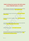 FISDAP Cardiology Exam Questions With 100&percnt; Verified &NewLine;Answers &vert;2026&sol;2027 Update &vert; A&plus; Graded
