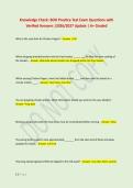 Knowledge Check&colon; BOH Practice Test Exam Questions with &NewLine;Verified Answers &vert;2026&sol;2027 Update &vert; A&plus; Graded
