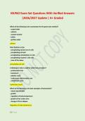 MLPAO Exam Set Questions With Verified Answers &NewLine;&vert;2026&sol;2027 Update &vert; A&plus; Graded 