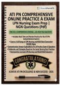 026 ATI PN Comprehensive Online Practice A Exam &vert; LPN Nursing Exam Prep &vert; NGN Questions with Correct Answers & Rationales &ndash; Complete A&plus; Study Guide