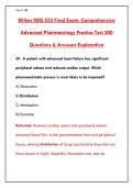 WILKES NSG 533 FINAL EXAM &ndash; 200&plus; ADVANCED PHARMACOLOGY PRACTICE QUESTIONS & ANSWERS &vert; NURSE PRACTITIONER CERTIFICATION PREP&NewLine;&NewLine;