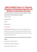 NUR 631&sol;NUR631 Exam 4 V1 &vert; Advanced &NewLine;Physiology and Pathophysiology Q&A with &NewLine;Rationale &vert; Grand Canyon University
