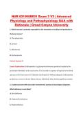 NUR 631&sol;NUR631 Exam 3 V3 &vert; Advanced &NewLine;Physiology and Pathophysiology Q&A with &NewLine;Rationale &vert; Grand Canyon University