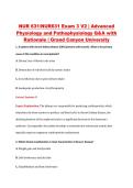 NUR 631&sol;NUR631 Exam 3 V2 &vert; Advanced &NewLine;Physiology and Pathophysiology Q&A with &NewLine;Rationale &vert; Grand Canyon University 