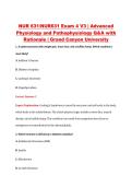 NUR 631&sol;NUR631 Exam 4 V3 &vert; Advanced &NewLine;Physiology and Pathophysiology Q&A with &NewLine;Rationale &vert; Grand Canyon University