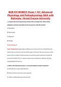 NUR 631&sol;NUR631 Exam 1 V2 &vert; Advanced &NewLine;Physiology and Pathophysiology Q&A with &NewLine;Rationale &vert; Grand Canyon University