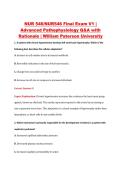 NUR546 Final Exam V1&ndash;V3 &vert; NUR 546 Final Exam V1&ndash;V3 &vert; Advanced Pathophysiology &vert; William Paterson University &vert; Complete Exam Bundle with Detailed Verified Answers
