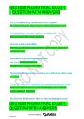 NSG 6005 PHARM FINAL EXAM 1 &ndash; QUESTION WITH ANSWERS