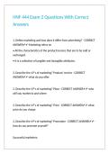 HNF 444 Exam 2 Questions With Correct Answers