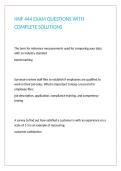 HNF 444 EXAM QUESTIONS WITH COMPLETE SOLUTIONS 