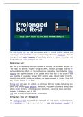 Study guide for Prolonged Bed Rest Nursing Care Plans all Updated 2026