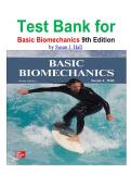 Test Bank for Basic Biomechanics 9th Edition by Susan J&period; Hall isbn-9781260836981