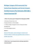 Michigan Category 3B Ornamentals Pest &NewLine;Control Exam Questions and Correct Answers &NewLine;&lpar;Verified Answers&rpar; Plus Rationales 2026 Q&A &vert; &NewLine;Instant Download Pdf
