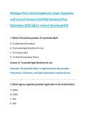 Michigan Pest Control Applicator Exam Questions &NewLine;and Correct Answers &lpar;Verified Answers&rpar; Plus &NewLine;Rationales 2026 Q&A &vert; Instant Download Pdf