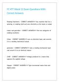 FC ATT Week 12 Exam Questions With Correct Answers&period;