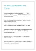 ATT Week 5 Questions With Correct Answers&period;