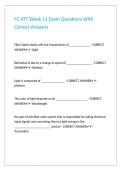 FC ATT Week 11 Exam Questions With Correct Answers