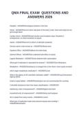 QMA FINAL EXAM  QUESTIONS AND ANSWERS 2026