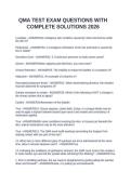 QMA TEST EXAM QUESTIONS WITH COMPLETE SOLUTIONS 2026&NewLine;&NewLine;