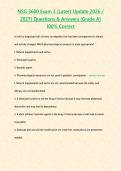 NSG 3600 Exam 3 &lpar;Latest Update 2026 2027&rpar; Questions & Answers -Grade A- 100- Correct