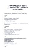 QMA STATE EXAM &lpar;MEDS&rpar; QUESTIONS WITH VERIFIED ANSWERS 2026