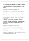 GCU BIO-205 Exam 1 Questions With Complete Solutions