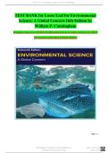 Test Bank for Environmental Science&colon; A Global Concern 16th Edition Cunningham &vert; All Chapters &vert; MCQ & Answer Key