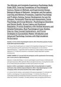 The Ultimate and Complete Experience Psychology Study Guide 2025&comma; Covering Foundations of Psychological Science&comma; Research Methods and Experimental Design&comma; Biological Bases of Behavior&comma; Sensation and Perception&comma; Learning and Memory Processes&comma; Cognitive Psy