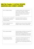 MBA 706-Chapter 1-3 ACTUAL UPDATED &NewLine;QUESTIONS AND CORRECT ANSWERS 
