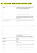 MBA 706 test 1 ACTUAL UPDATED QUESTIONS AND CORRECT ANSWERS