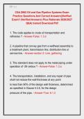 CSA Z662 Oil and Gas Pipeline Systems Exam &NewLine;Practice Questions And Correct Answers&vert;&vert;Verified &NewLine;Exam&excl;&excl; &lpar;Verified Answers&rpar; Plus Rationale 2026&sol;2027 &NewLine;Q&A&vert; Instant Download Pdf
