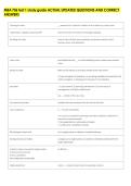 MBA 706 test 1 study guide ACTUAL UPDATED QUESTIONS AND CORRECT &NewLine;ANSWERS