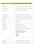 Management Exam 2 ACTUAL UPDATED QUESTIONS AND CORRECT ANSWERS 