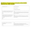MBA 705 Exam 2 Chapter Key Terms and Questions ACTUAL UPDATED &NewLine;QUESTIONS AND CORRECT ANSWERS 