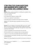 CTBS PRACTICE EXAM QUESTIONS AND ANSWERS WITH COMPLETE SOLUTIONS 100&percnt; CORRECT RATED A&plus;