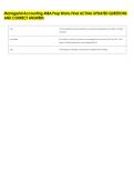 Managerial Accounting-MBA Prep Works Final ACTUAL UPDATED QUESTIONS &NewLine;AND CORRECT ANSWERS
