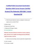 Certified Public Accountant Examination &NewLine;Questions With Correct Answers &lpar;Verified &NewLine;Answers&rpar; Plus Rationales 2026 Q&A &vert; Instant &NewLine;Download Pdf