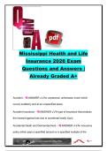 Mississippi Health & Life Insurance License Exam Questions & Answers &lpar;350&plus; Terms&rpar; &vert; Insurance Principles&comma; Medicare&comma; Medicaid & Policy Provisions &vert; Mississippi Insurance Exam