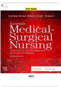Test Bank - Lewis's Medical-Surgical Nursing: Assessment and Management of Clinical Problems, 11th Edition  by Mariann M. Harding, Jeffrey Kwong, Dottie Roberts , Debra Hagler , Courtney Reinisch - Complete, Elaborated and Latest Test Bank. ALL Chapter