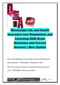 MISSISSIPPI HEALTH & LIFE INSURANCE EXAM COMPLETE PACKAGE DEAL