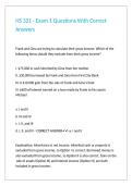 HS 321 - Exam 1 Questions With Correct Answers