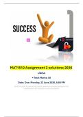 MAT1512 Assignment 2 solution 2026